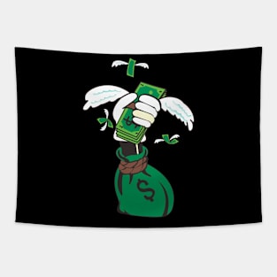 money flying Tapestry