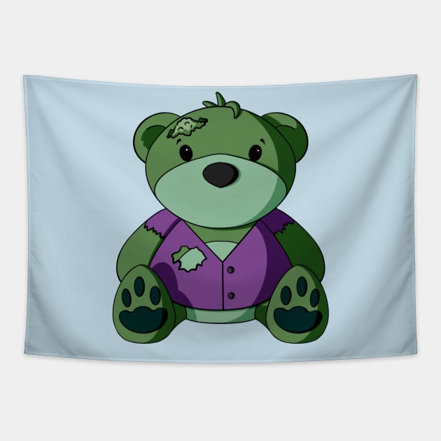 Casual Zombie Teddy Bear Tapestry by Alisha Ober Designs