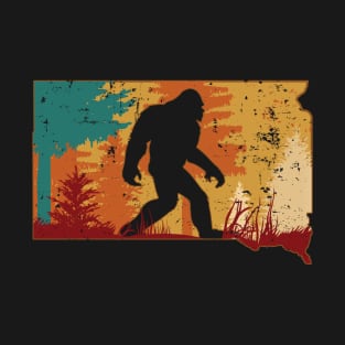 Bigfoot Retro Vintage Sasquatch South Dakota T-Shirt