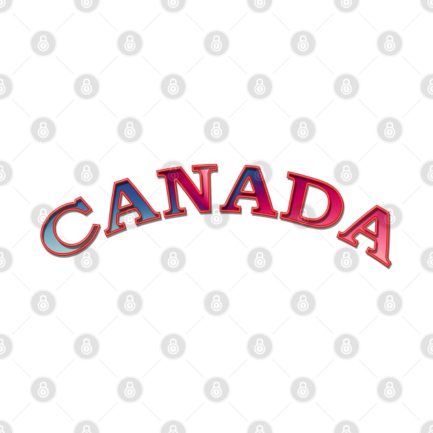 Canada Word Art in shades of Blue and pink by Star58