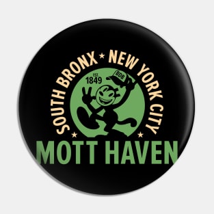 Mott Haven Bronx NYC - Comic Style Pin