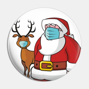 Santa and Rudolf 2020 Pin