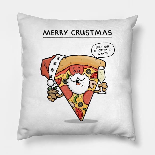 Merry Crustmas Pillow by CarlBatterbee