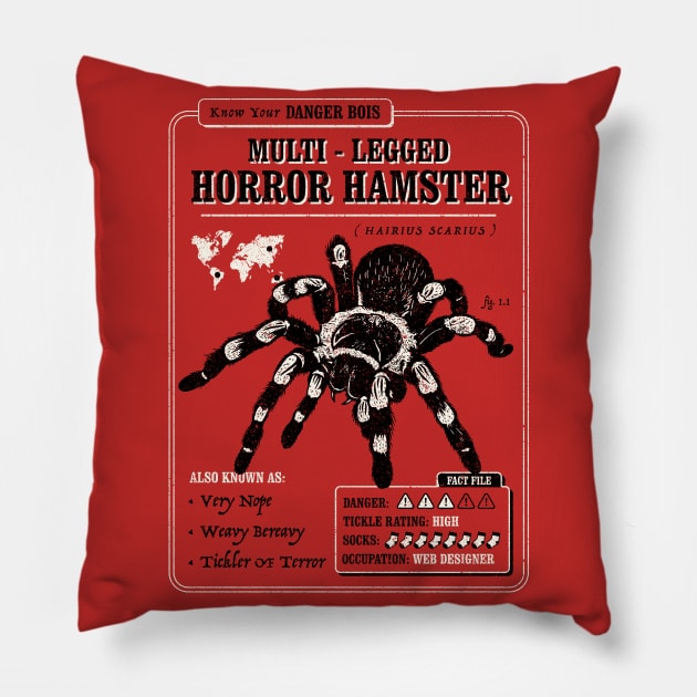 Multi-Legged Horror Hamster Pillow by dumbshirts