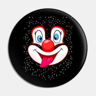 funny clown face Pin