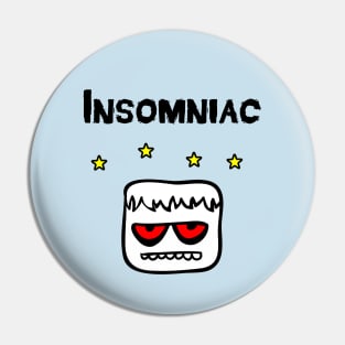 Insomniac Blockhead With Stars Light-Color Pin