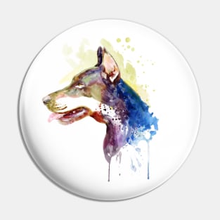 Doberman Profile Head Pin