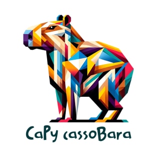 Capy CassoBara abstract geometric capybara T-Shirt