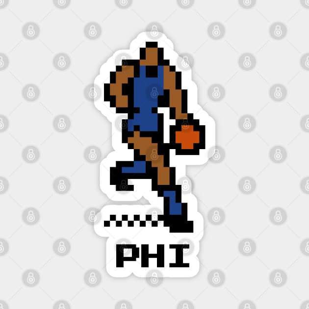 8-Bit Basketball - Philadelphia Magnet by The Pixel League