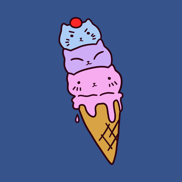 Icecream Cone Cats by saradaboru