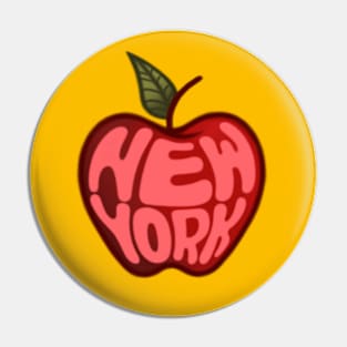 New York Apple Pin