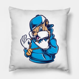 funny bugs bunny in Hip Hop style Pillow