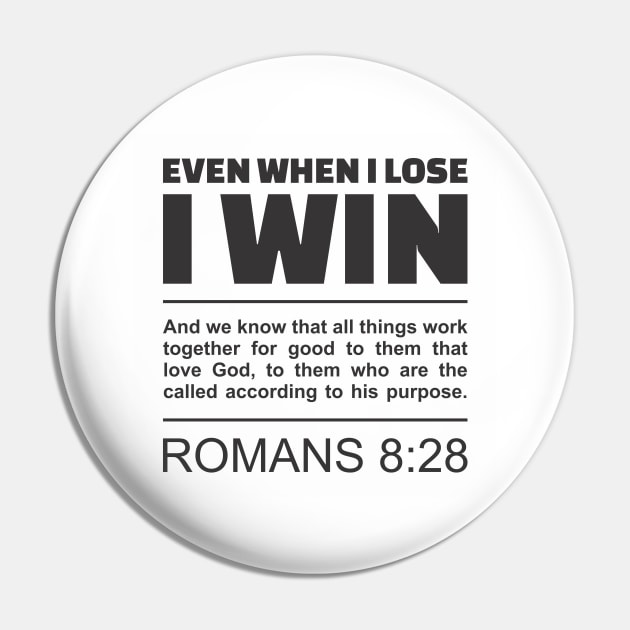 Romans 8:28 - Bible Scripture Pin by Vector-Artist