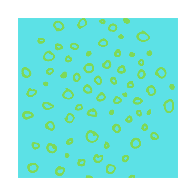 Abstract boho green bubble pattern by Word and Saying