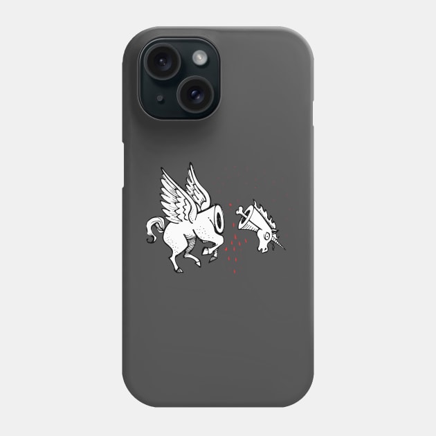 Beheaded unicorn vector illustration Phone Case by bernardojbp