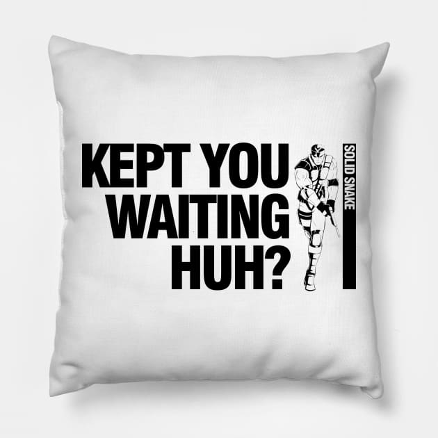 Metal Gear Solid - Kept You Waiting, Huh? Pillow by CoolDojoBro