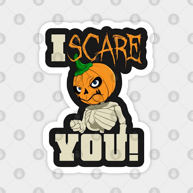 Halloween - I Scare You with Eddie the spooky Skeleton Magnet by ro83land