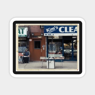 Kim's Cleaning, Avenue A, NYC - Kodachrome Postcard Magnet