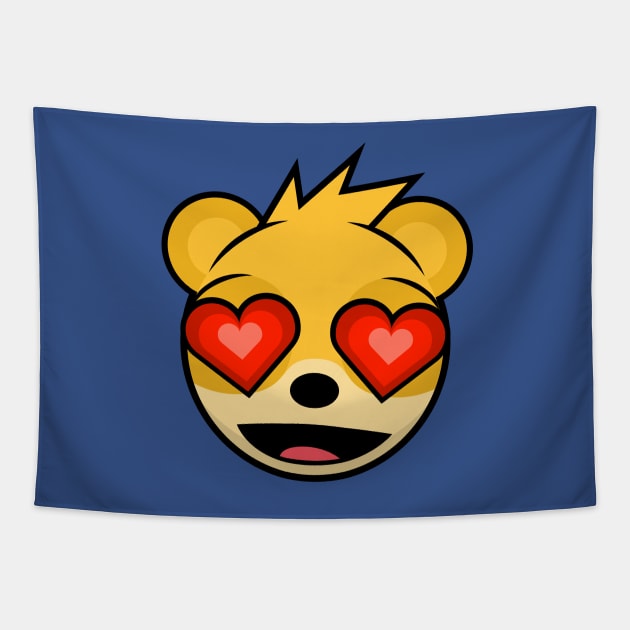 Lovestruck Yellow Bear Cockburn Tapestry by MOULE