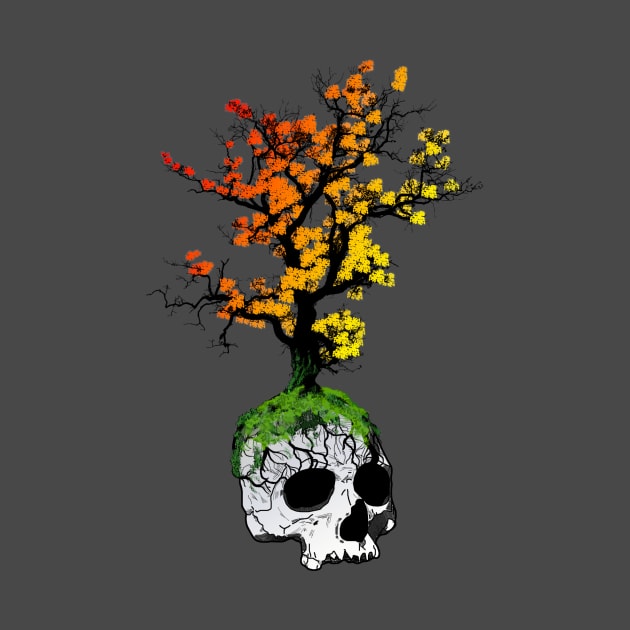 Tree Skull Autumn by Harley Warren