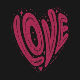 Love in a Heart Shape Viva Magenta by Tobe Fonseca T-Shirt