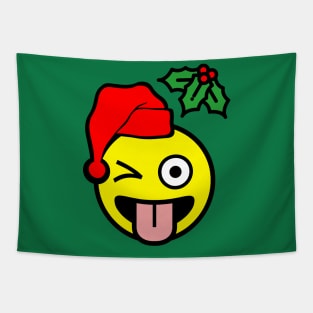 Mistletoe Emoji Tapestry