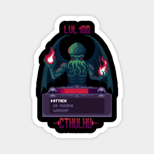 Pixelated Peril: Cthulhu's Retro Boss Battle Magnet