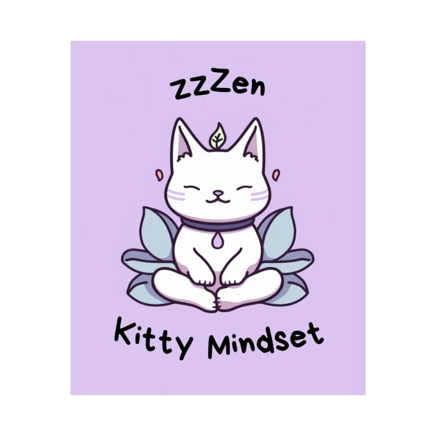 Kawaii Cute Yoga Meditating Cat by AdaMazingDesign