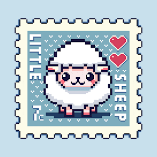 "Little Lamb" | Postage stamp | Pixel Art T-Shirt