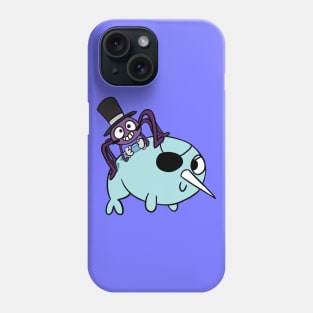 Star VS The Forces Of Evil! Spider in a top hat and narwhal Phone Case