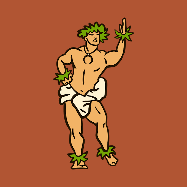 Male Hula Dancer Illustration by SLAG_Creative