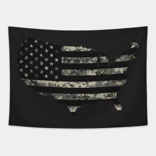 USA Flag - Urban Black Tapestry
