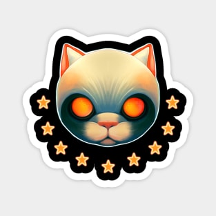 Creepy space cat Magnet