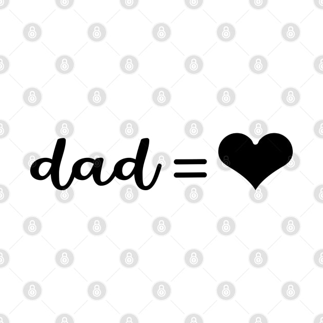 Dad = love Father gift by Katarinastudioshop