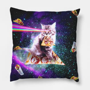 Outer Space Pizza Cat - Rainbow Laser, Taco, Burrito Pillow