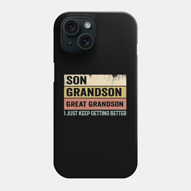 Son Grandson Great Grandson Awesome Bio Retro Phone Case by CreativeSalek