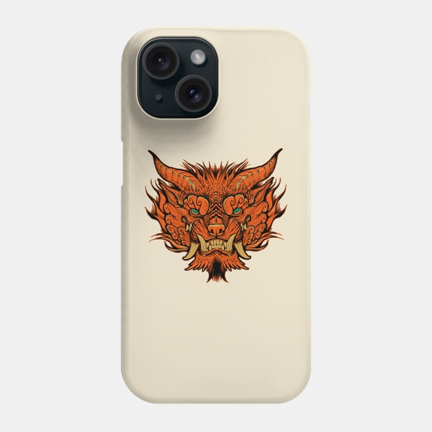 Foo Dog creature Phone Case by missmonster