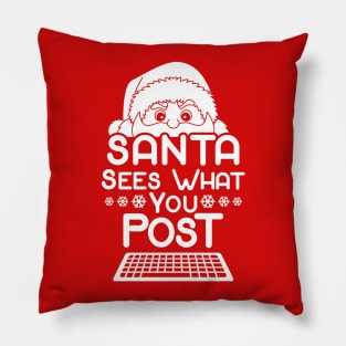 Funny Santa Claus Christmas Social Media Tiktok Internet Meme Pillow