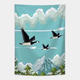 Cartoon landscape Tapestry