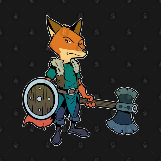 Comic animals - Fox Viking by Modern Medieval Design