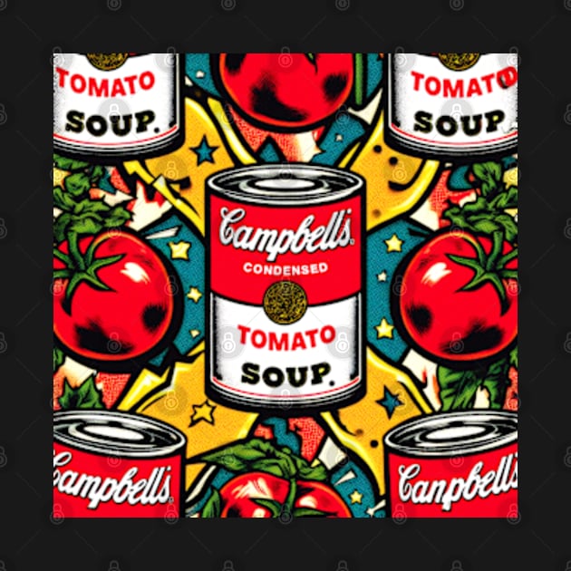 Campbell's Tomato Soup Pop Art by ArtFactoryAI