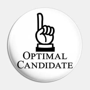 Optimal Candidate - black text pointing up Pin