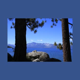 Lake Tahoe California with trees and blue water T-Shirt