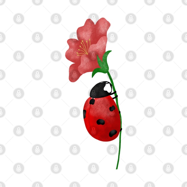 Ladybug on flower by Juliana Costa