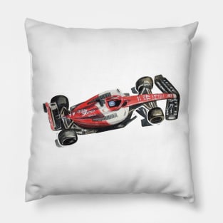 Racing Car in watercolours pattern illustration, Formula 1 watercolours Pillow