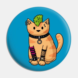 Ginger punk cat Pin