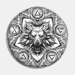 Signs of the Wolf (Square) Pin