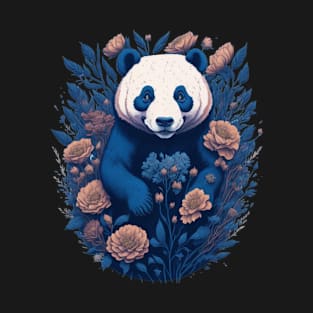 Panda Among Flowers T-Shirt