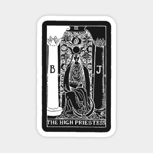 The High Preistess Tarot in white Magnet