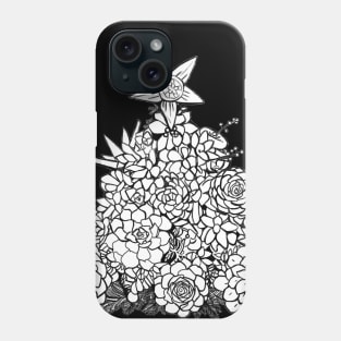 Succulent Christmas Tree ( Lineart ) Phone Case